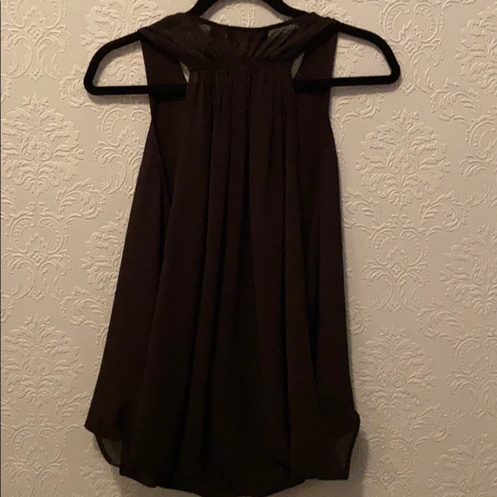 Lavish black top, backless with cape